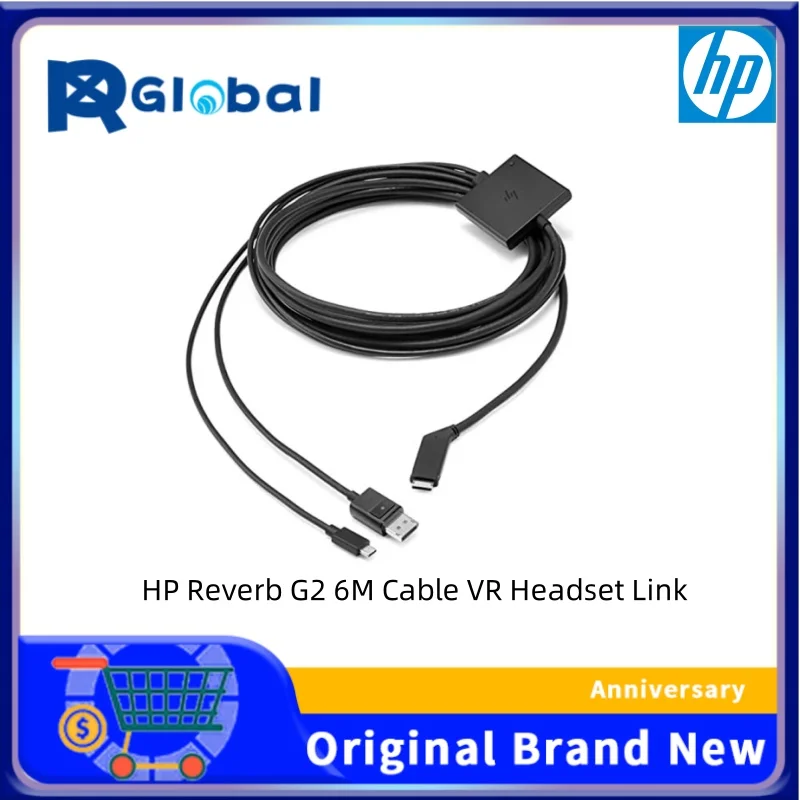 

Original PC Link For HP Reverb G2 6M Cable VR Headset Connection Link Virtual Reality PC Steam Games