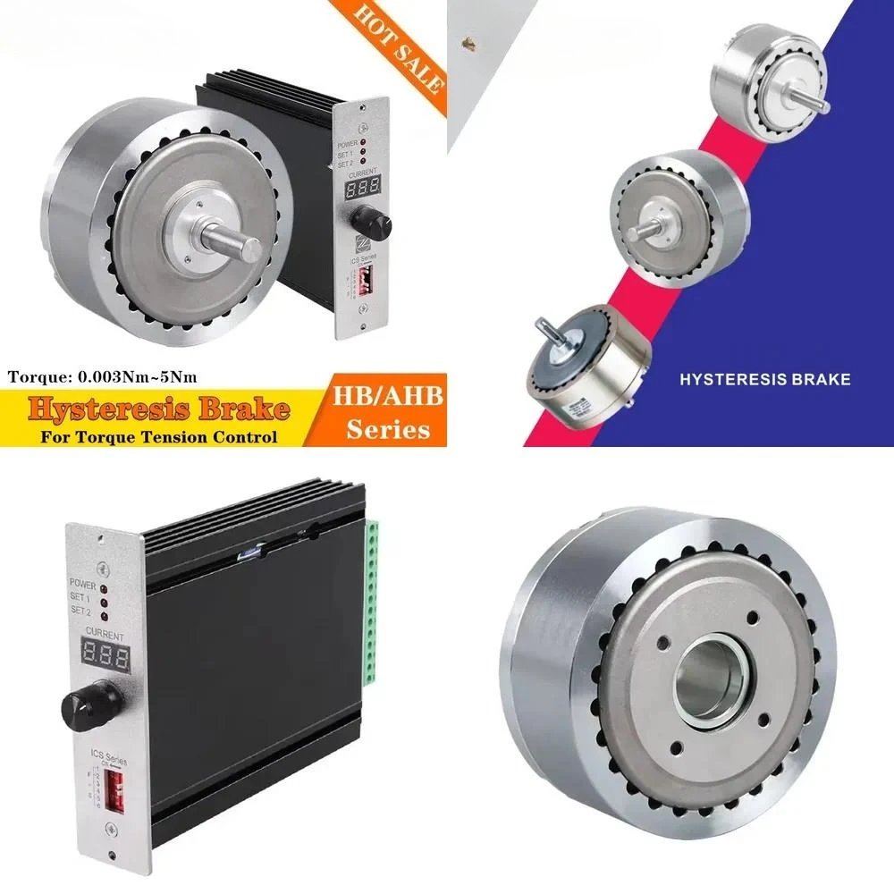 Single Double Shaft Electromagnetic Hysteresis Brake Clutch Torque Tension Simulating Load Test Motor Controller Electromagnetic
