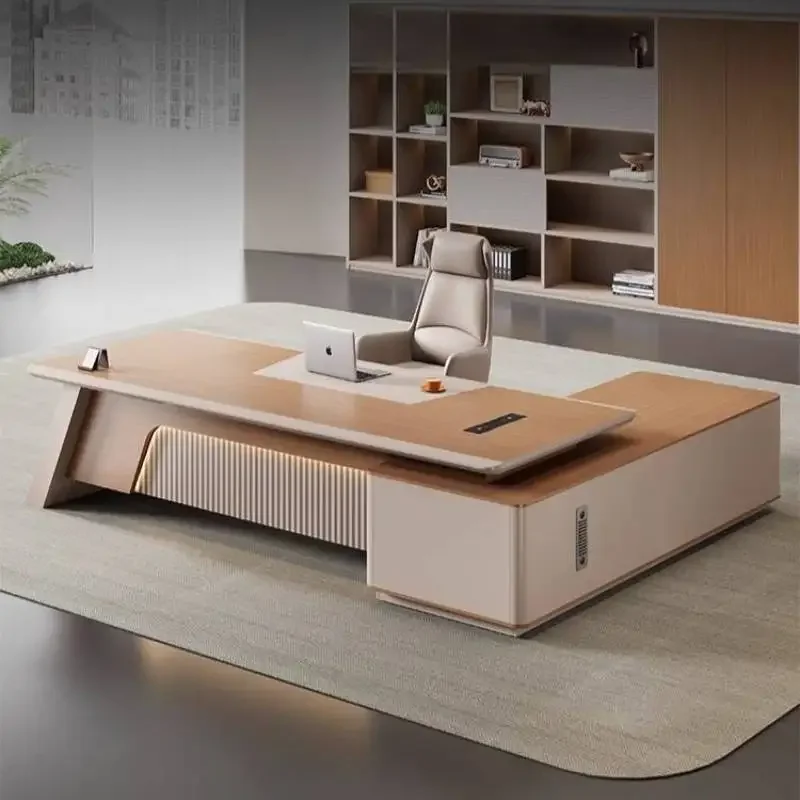 Aesthetic Designer Office Desks Storage Simple Drawers Corner Office Desks Modern Cheap Luxury Biurko Small Spaces Furniture