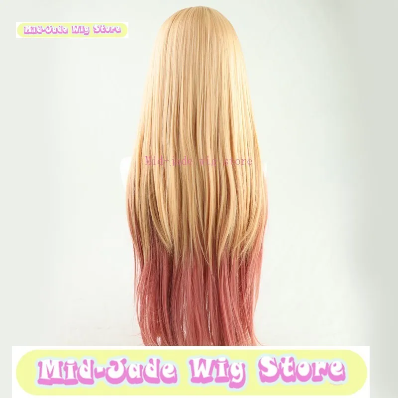 Peluca de Halloween de la tienda Mid-jade My Dress Up Dear Marin Kitagawa, peluca de Cosplay, juego de Anime, peluca de cuero cabelludo de simulación degradado