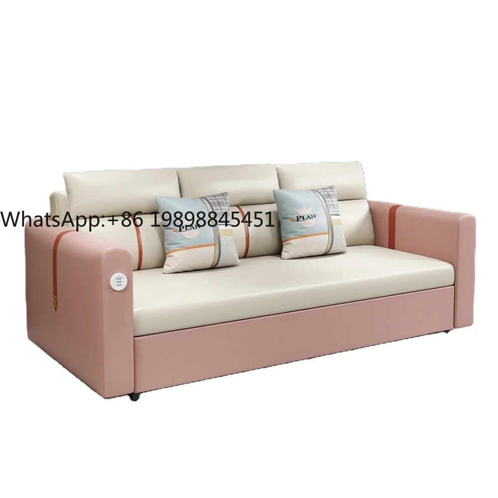 

Multi-purpose Space Saving Living Room Set Furniture Modern Fabric Folding Sofa Bed Convertible Smart Folding Foldable Bed JS004