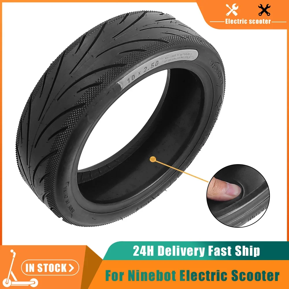 10x2.5 Tubeless Jelly Tire for Segway Ninebot F2 F2Plus Electric Scooter F2Pro F40D F30D KickScooter Front Rear Wheel Tyre