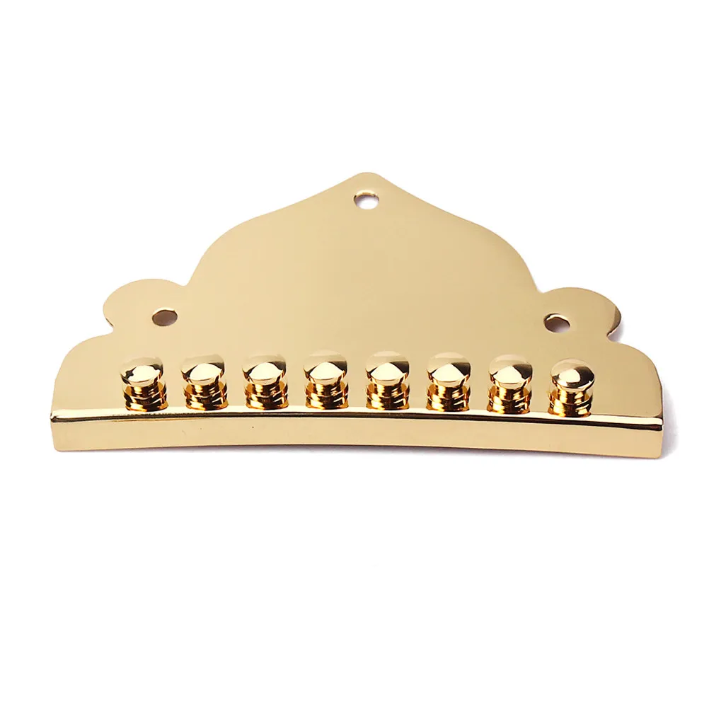 Qb01 Metal Mandolin Tailpiece Gold Plated for 8 String Mandolin Professional Grade Tone Enhancement Volume Boost Durability Easy