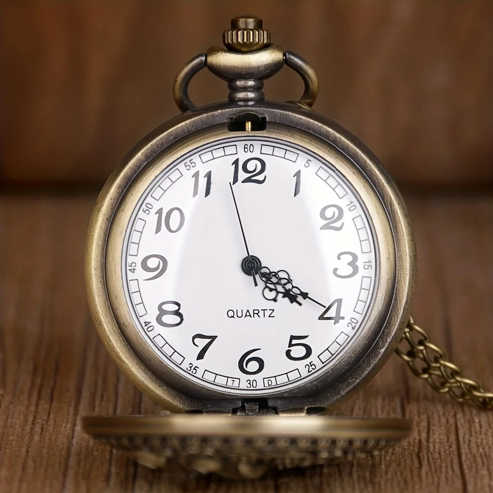 Vintage Punk Black Octopus Creative Flap Quartz Pocket Watch, Ideal choice for Gifts