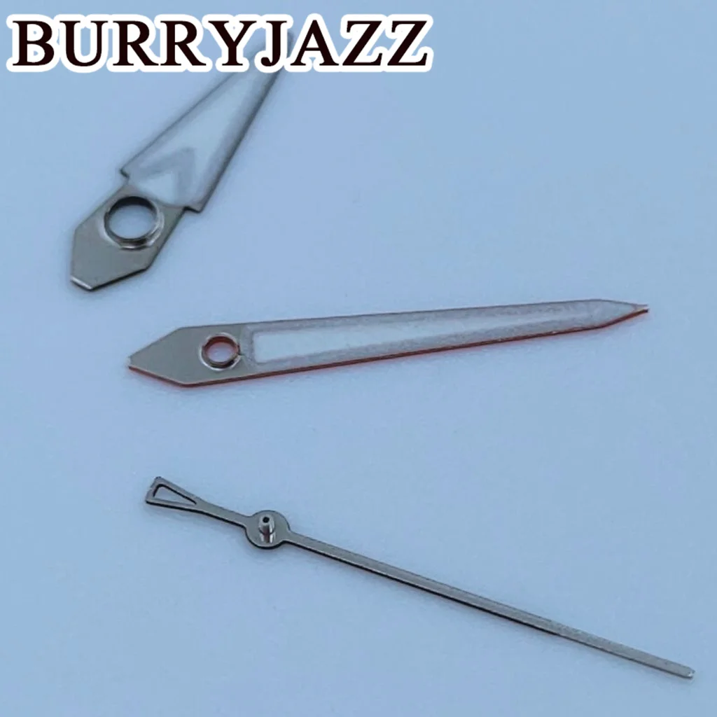 BURRYJAZZ NH35 NH36 NH38 7S26 7S36 4R35 4R36 Watch Hands Black Red Hands Green Luminous