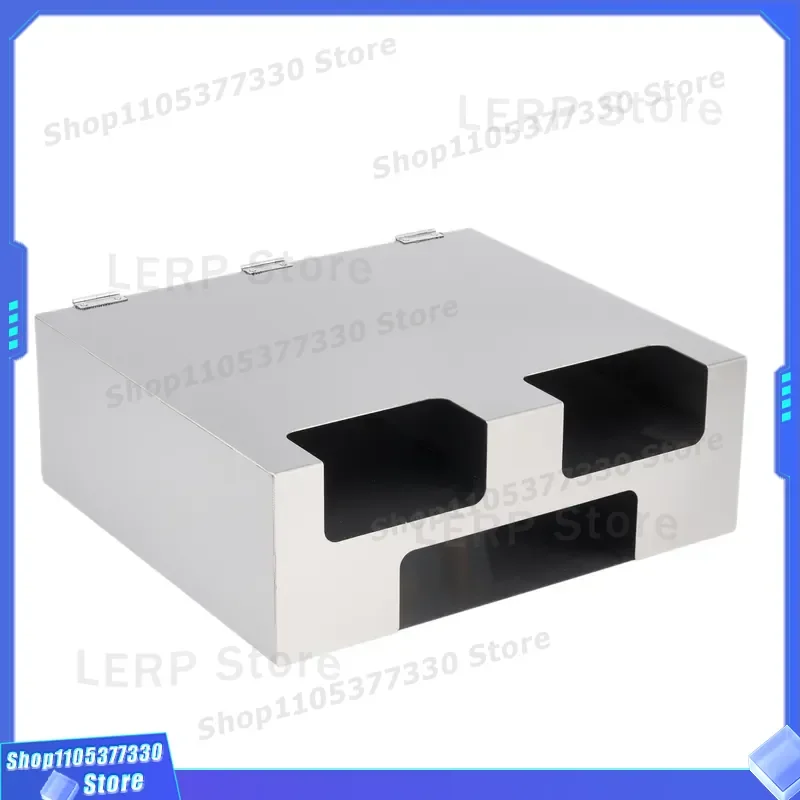 Commercial Stainless Steel Bag Dispenser Box for Milk Tea Shop Catering Storage Pull Out Disposable Bag Holder Kitchen