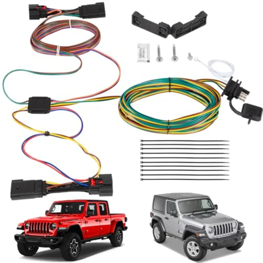 

Replace for Blue Ox EZ Light Wiring BX88368 - Towing Wiring Harness kit for Jeep Willys 2021-2025 Wrangler JL 2018-2025 and Gla