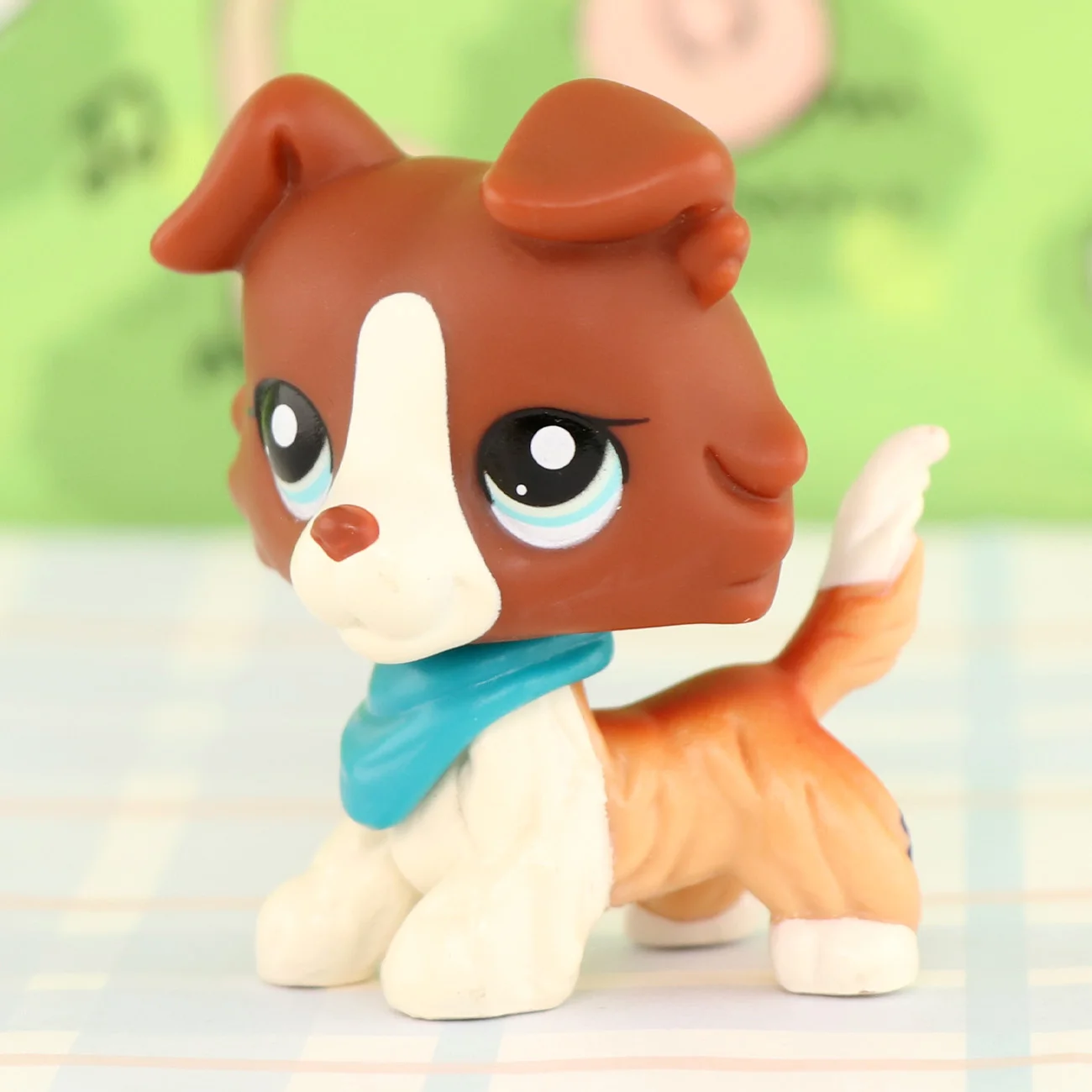 Minilpsshop Pet Shop Red Collie #1542 with Bandana Cute Toys Dog Collectable Pets Kids for LPS