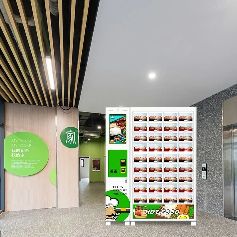 Distributore automatico Smart Locker di qualità superiore Snack Food caldo Lunch Box Macchine per il venditore usate in vendita