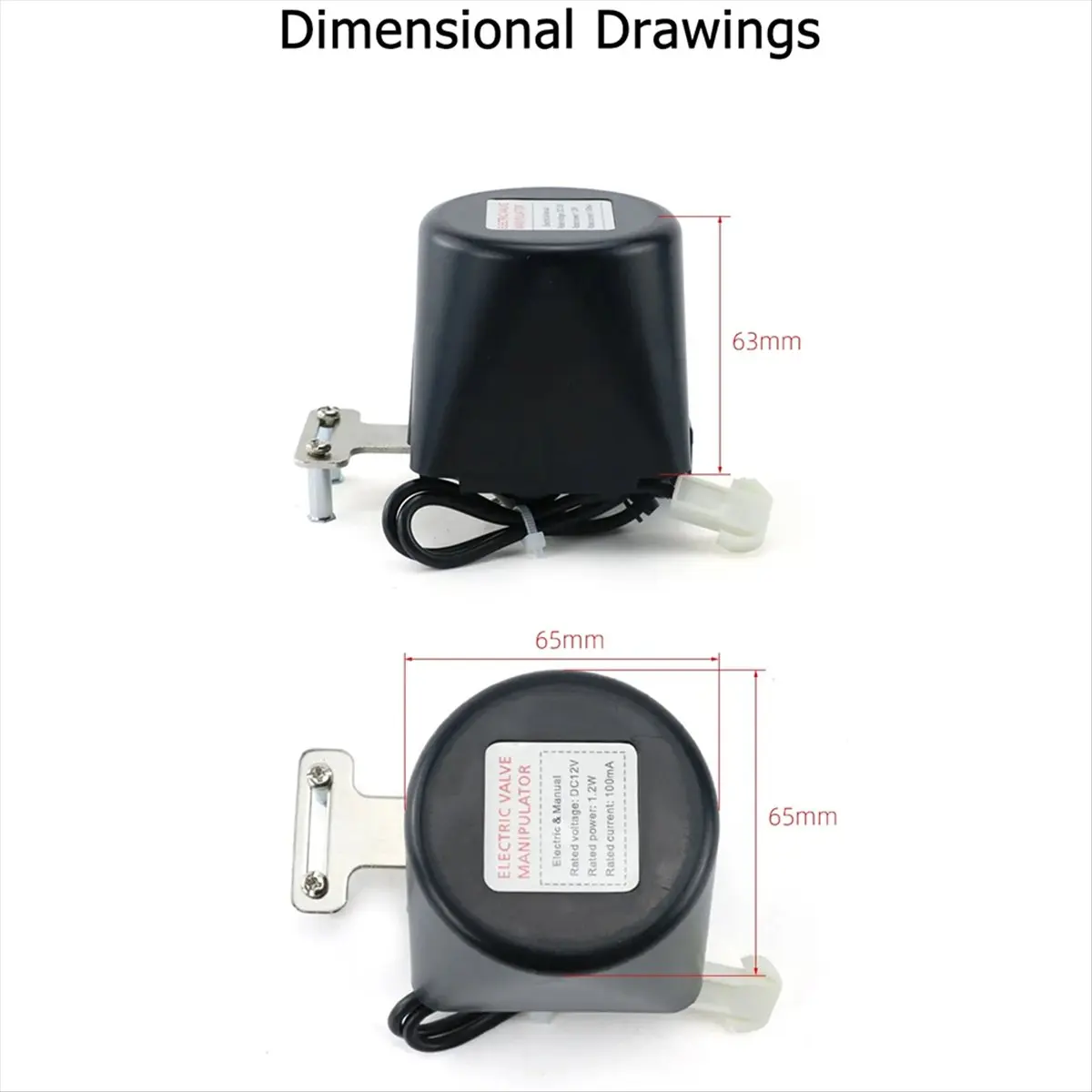 DT676/Electric Automatic Gas Pipeline Manipulator Valve DN15 DN20 DN25 for Gas Water Alarm 12V Shutoff Cut Off Ball Valve(A)