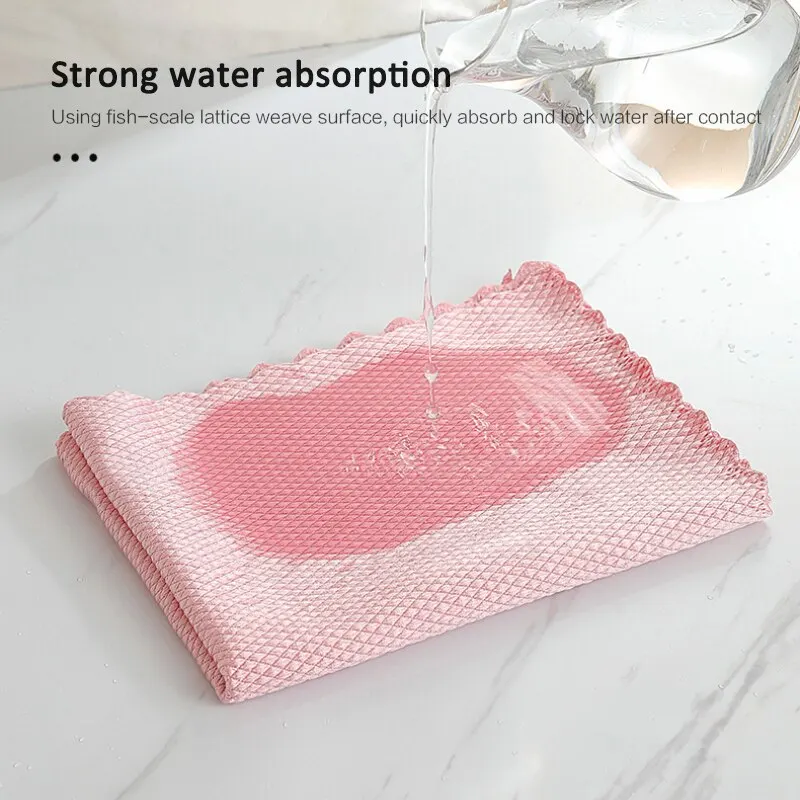 10pcs Car Cleaning Towels Thickened Table Cleaning Cloth Compact Window Cleaning Brush Absorbent Kitchen Cloth Dishwashing Cloth