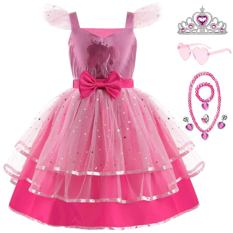 

Wedding Flower Girls Princess Dress For Kids Birthday Party Children Children Halloween Cosplay Stage Performance Costume
