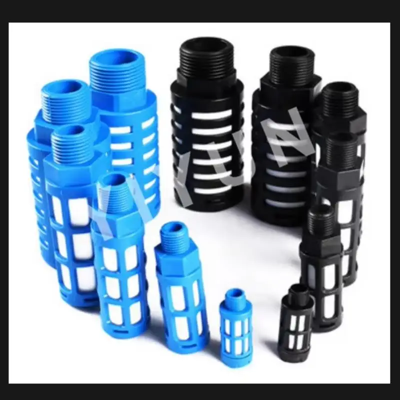 

Pneumatic plastic muffler air rapid exhaust filter1/8" 1/4" 3/8" 1/2" black, blue and white