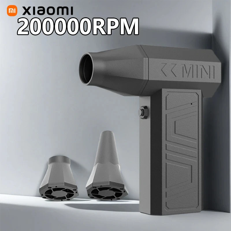 مروحة Xiaomi العنيفة 200000 RPM منفاخ هواء قوي فراغ منظف الغبار نوع-C شحن الرياح 52 متر/الثانية منفاخ توربو نفاث بدون فرش