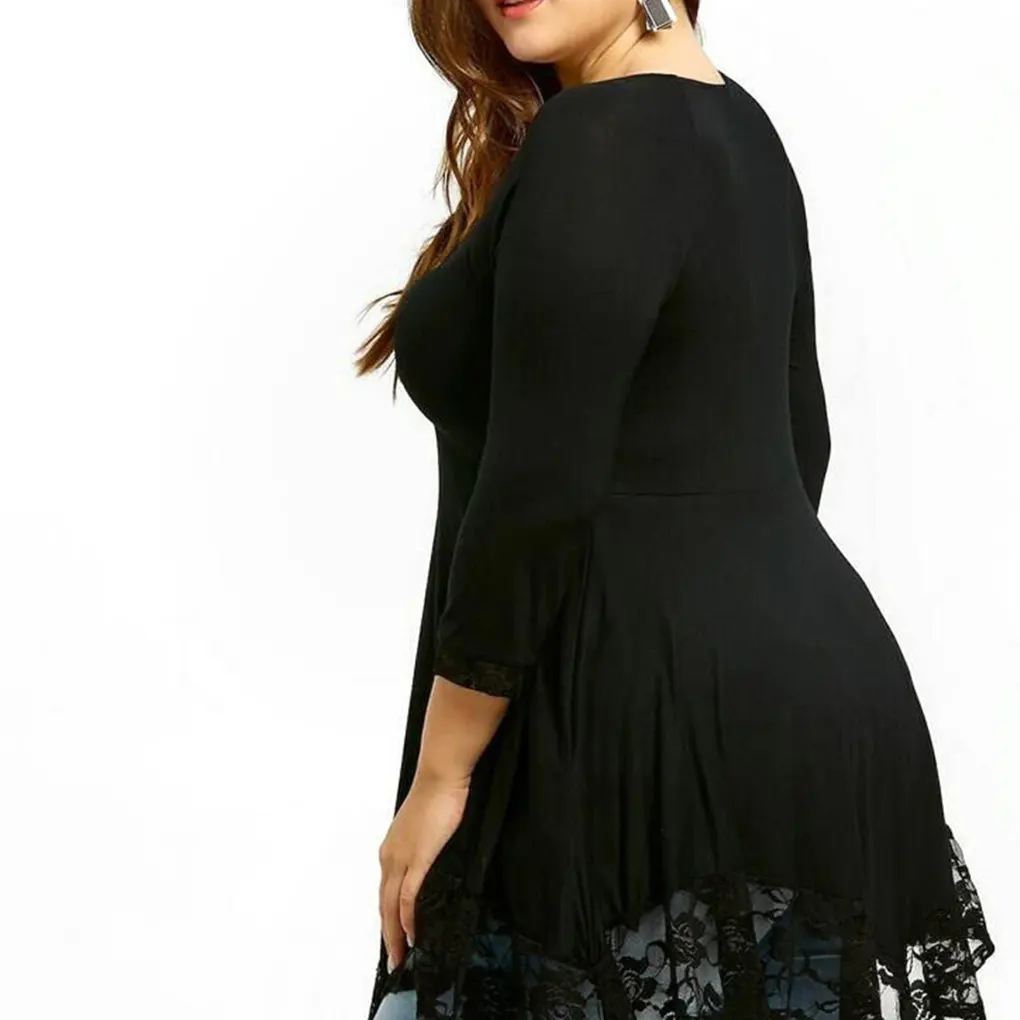 Robe grande taille pour femmes, polyvalente et élégante, col en V, à la mode, élégante et confortable, vert XL