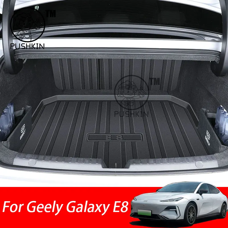 

For Geely Galaxy E8 2024 2025 Car Trunk Mats TPE Rear Boot Cargo Waterproof Trunk Carpet Storage Pad Protector Accessories