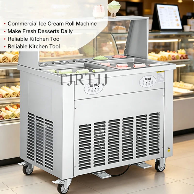 Commercial Yogurt Porridge Milk Fruit Frying Machine Ice Cream Roll Machine Ice Cream Machine