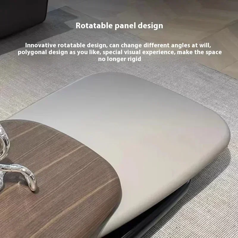 

Вращающийся журнальный столик, итальянский минималистский итальянский дизайнерский креативный плавающий чайный столик для больших квартир, высокое качество2