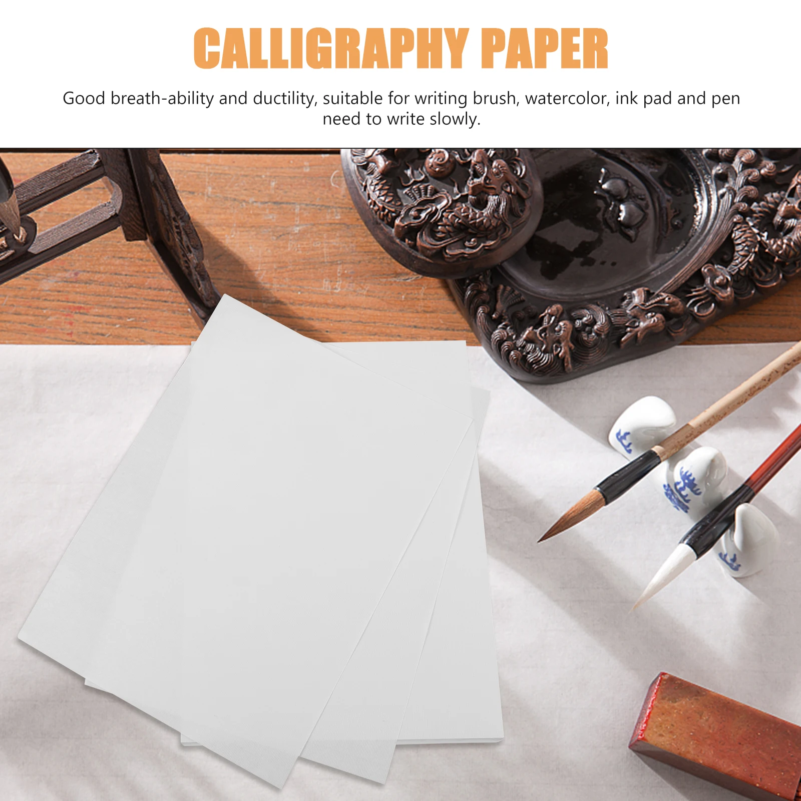 

100 Sheets Xuan Paper Calligraphy Practice Rice Paper Multi Function Writing Portable Chinese Letter Supply Drawing