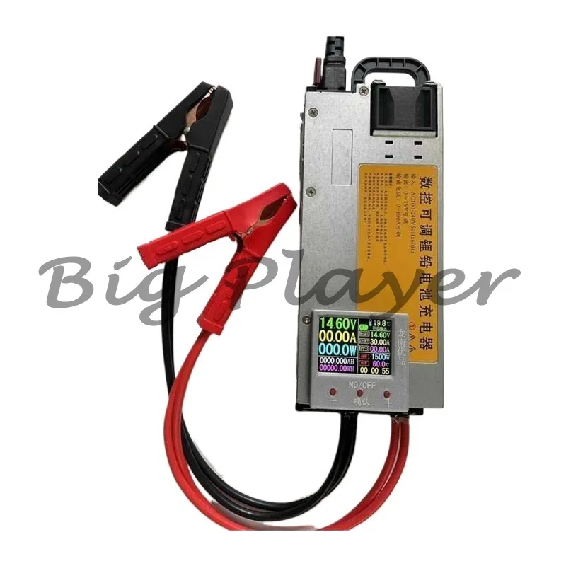 

60A100A Iron Lithium Ternary Lithium, Automotive Programming Voltage Stabilization, RV Charging CNC Adjustable 12V Charger14.6V