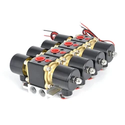 DC 12V 250PSI 4F High Flow Solenoid Valve Manifold for Air Ride Suspension Compressor Parts