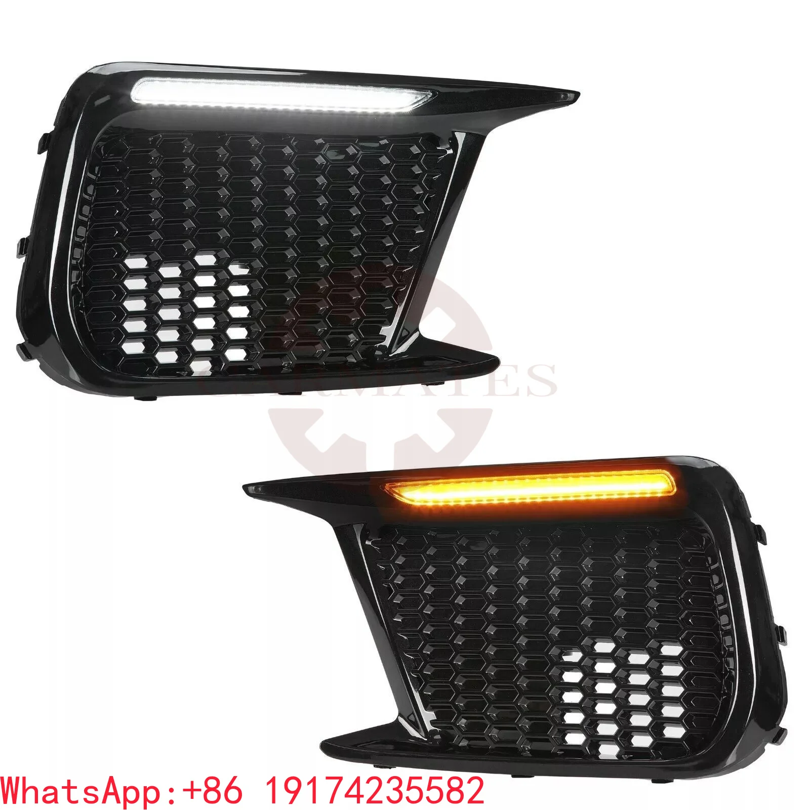 

LED Daytime Running Light DRL Lamp Bezels Trim Fog Light Cover for Subaru WRX 2018-2021 57731VA410 57731VA400 12V Front Position