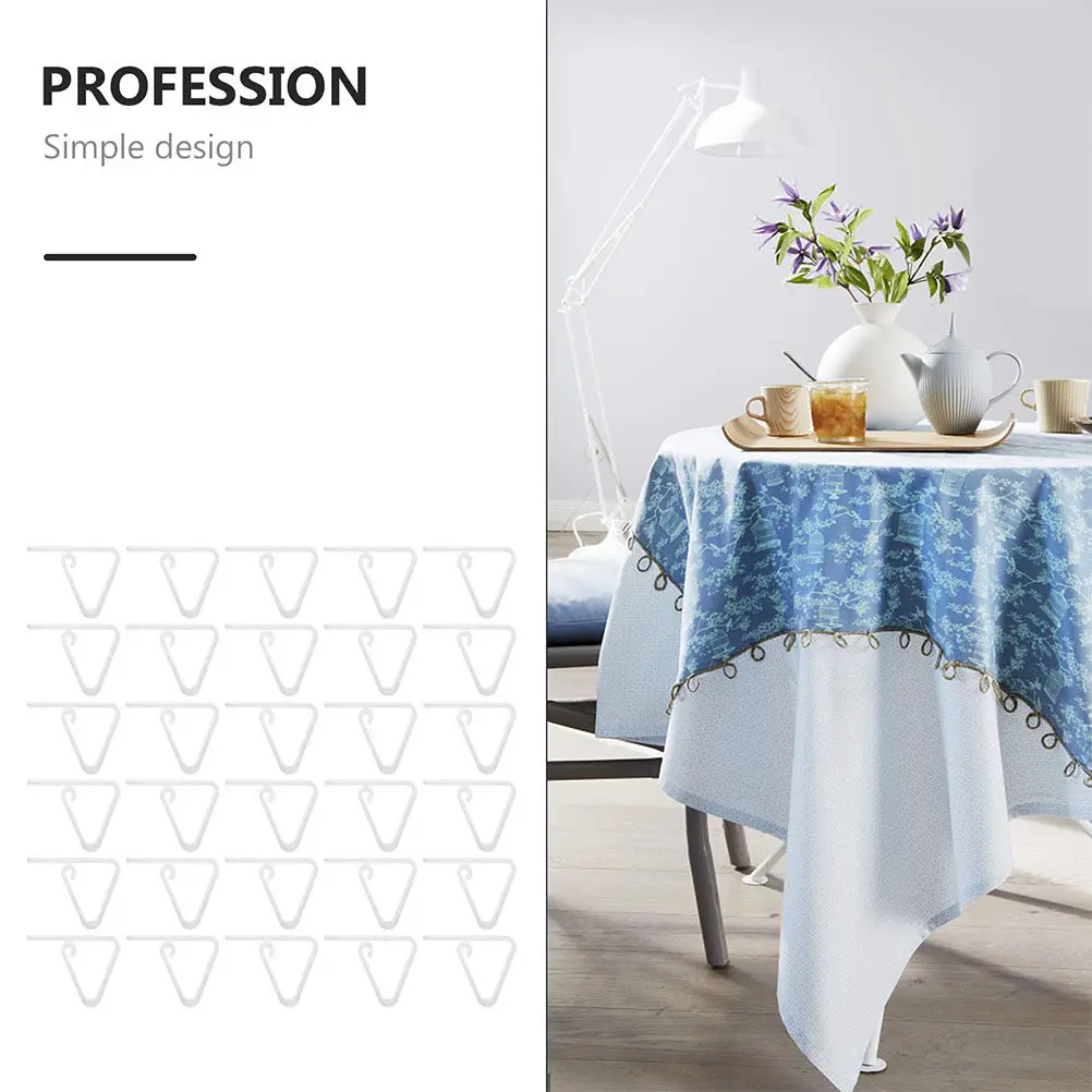 30Pcs Plastic Tablecloth Clips Clear Anti-Slip Table Cloth Clamps Easy Install Reusable Compact Storage for Indoor Outdoor