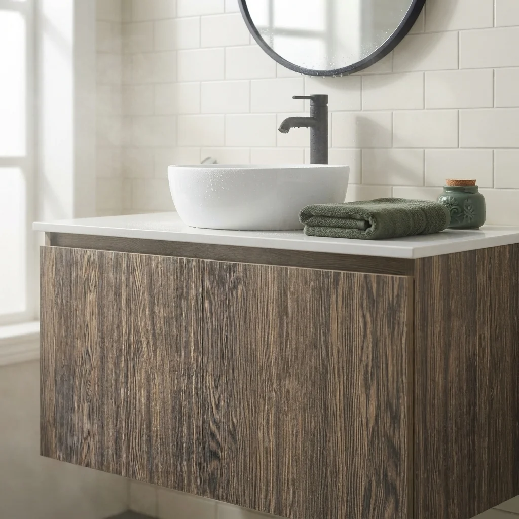 Vintage Dark Wood Grain Peel & Stick Wallpaper, Waterproof Contact Paper for Countertop Cabinet Furniture Refurb Decor