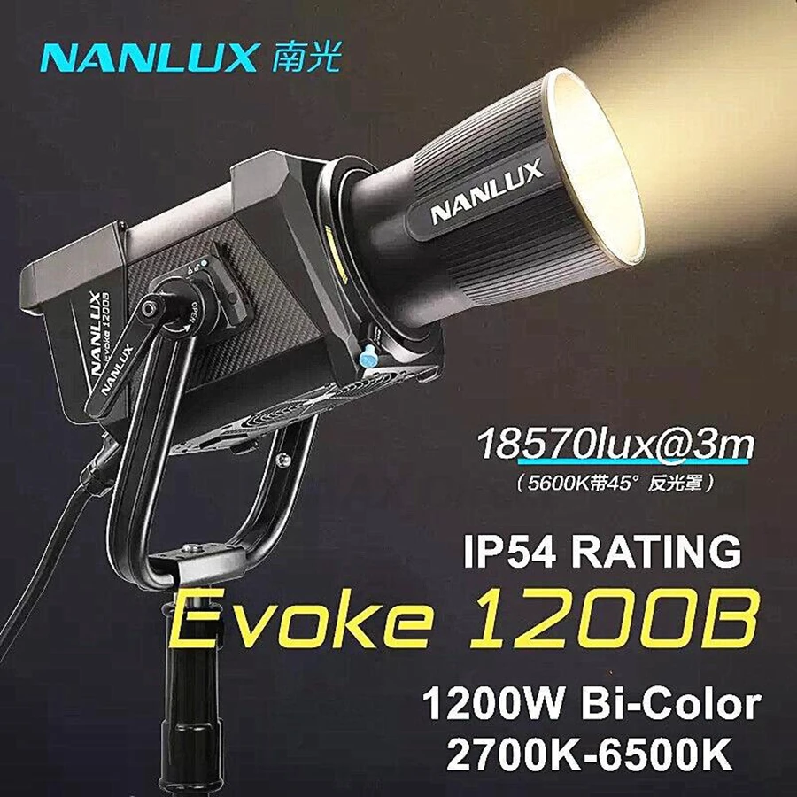 Nanguang Nanlux Evoke 1200B 2700K-6500K Waterproof Outdoor LED Studio Video Light For Film Shooting