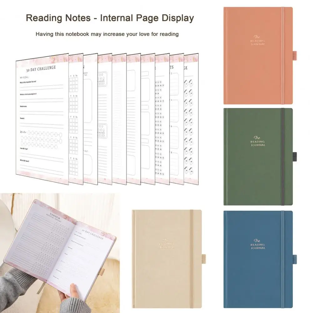 Reading Journal for Book Reviews A5 Size Notebook Track Reading Progress Writing Prompts Comprehensive Reading Notes Journal