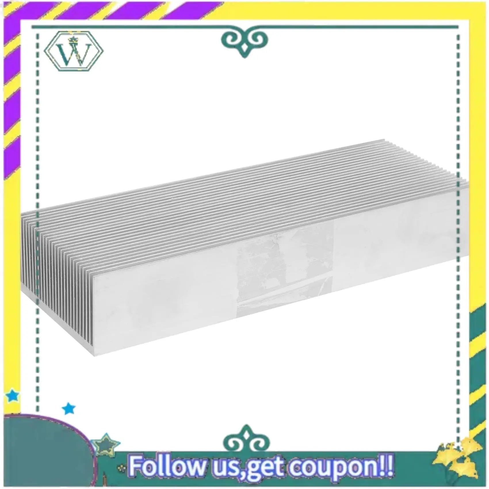 NEW Aluminum Heat Radiator Heatsink Cooling Fan 200X69x37mm Silver Tone