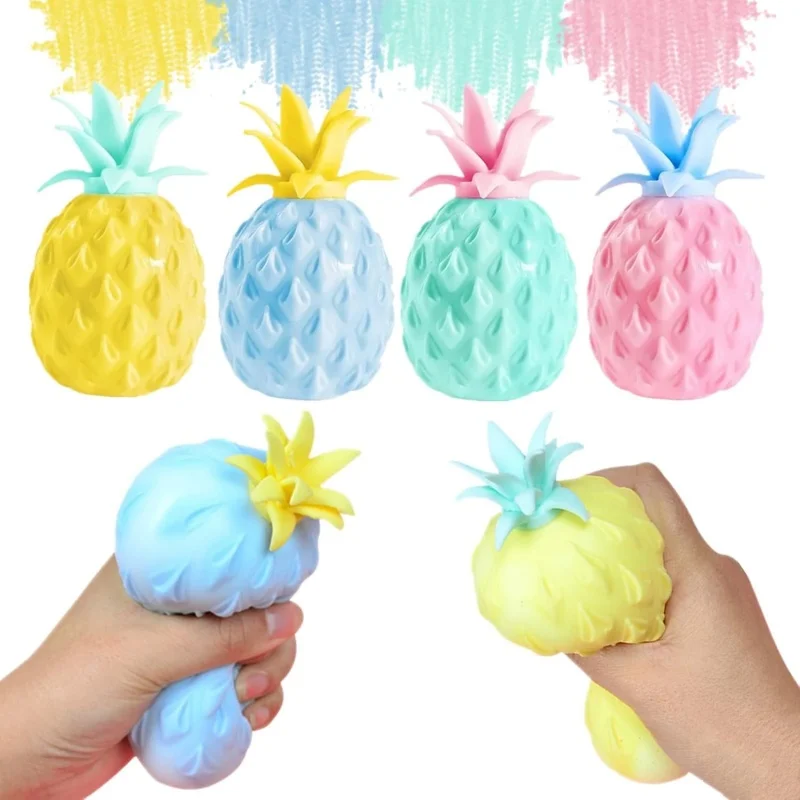 Ananas-Stressball Fidget-Spielzeug zur Druckentlastung Party-Geschenke Stressabbau für Kinder & Erwachsene Witziges Quetschspielzeug