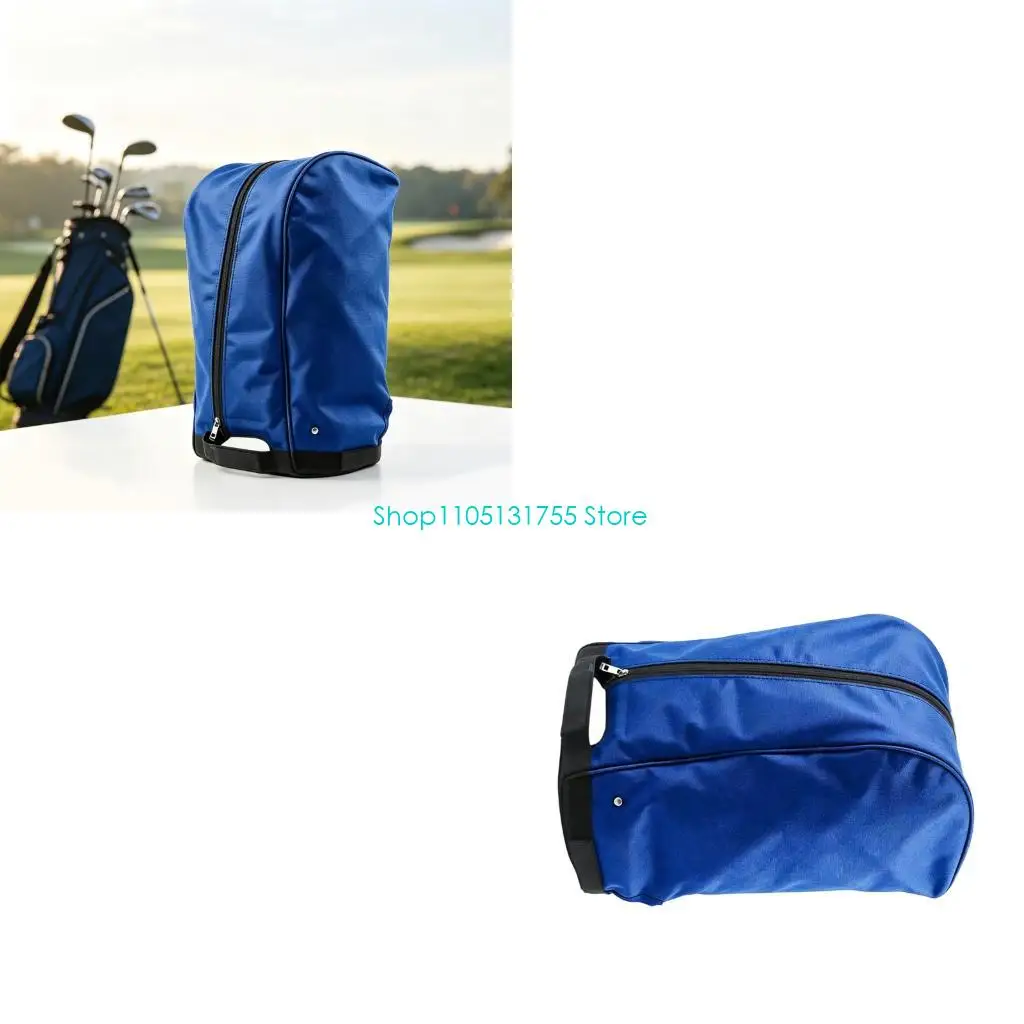 K0EF Golf Bag Cover with Front Opening for Travel Transport and Home Storage, Foldable Fabric Design with Bottom Securing Strap