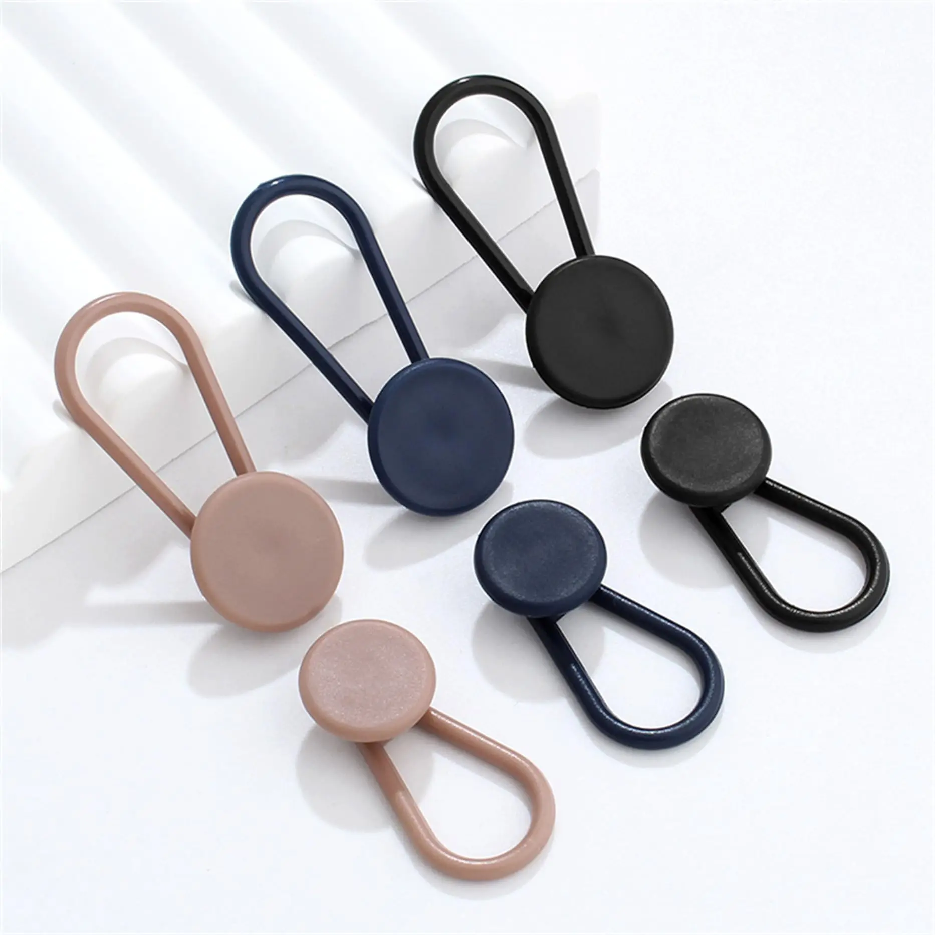 4/12PCS Flexible Waist Extenders for Jeans Pants Adjustable Pants Button Expanders Unisex No-Sew Instant Pant Waist Extenders