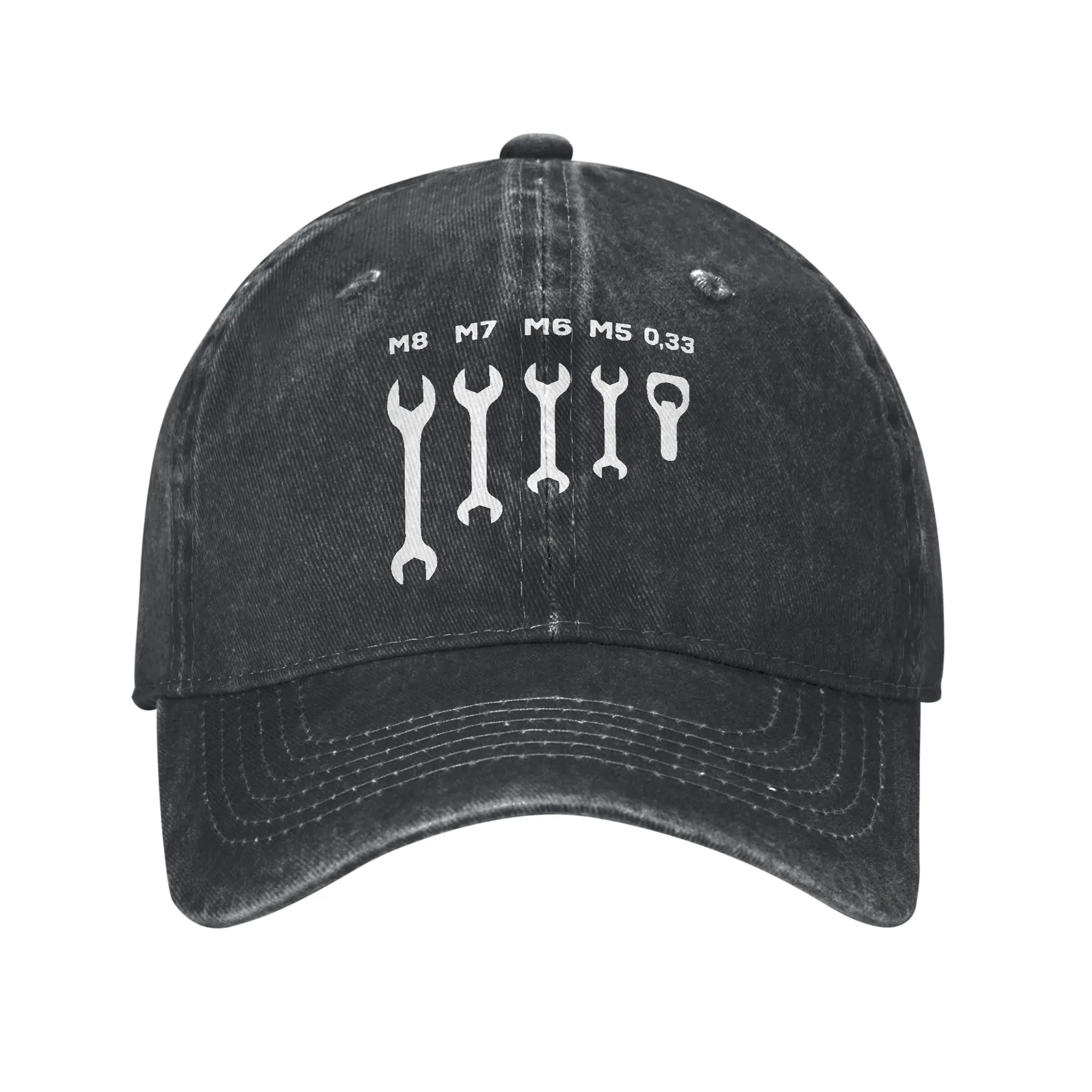 Wrench Spanner Beer Car Mechanic Gift Baseball Caps Vintage Distressed Washed Headwear Unisex Outdoor Running Soft Hats Cap