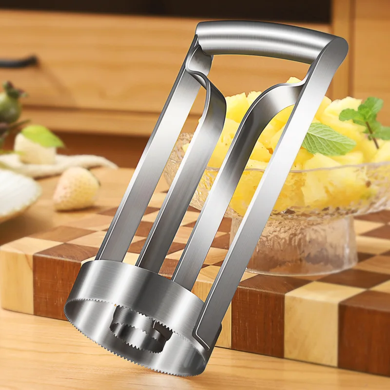 Stainless Steel Pineapple Meat Remover Pineapple Knife Eye Peeler Pineapple Core Remover Peeling Pineapple Knife, Quick and Easy