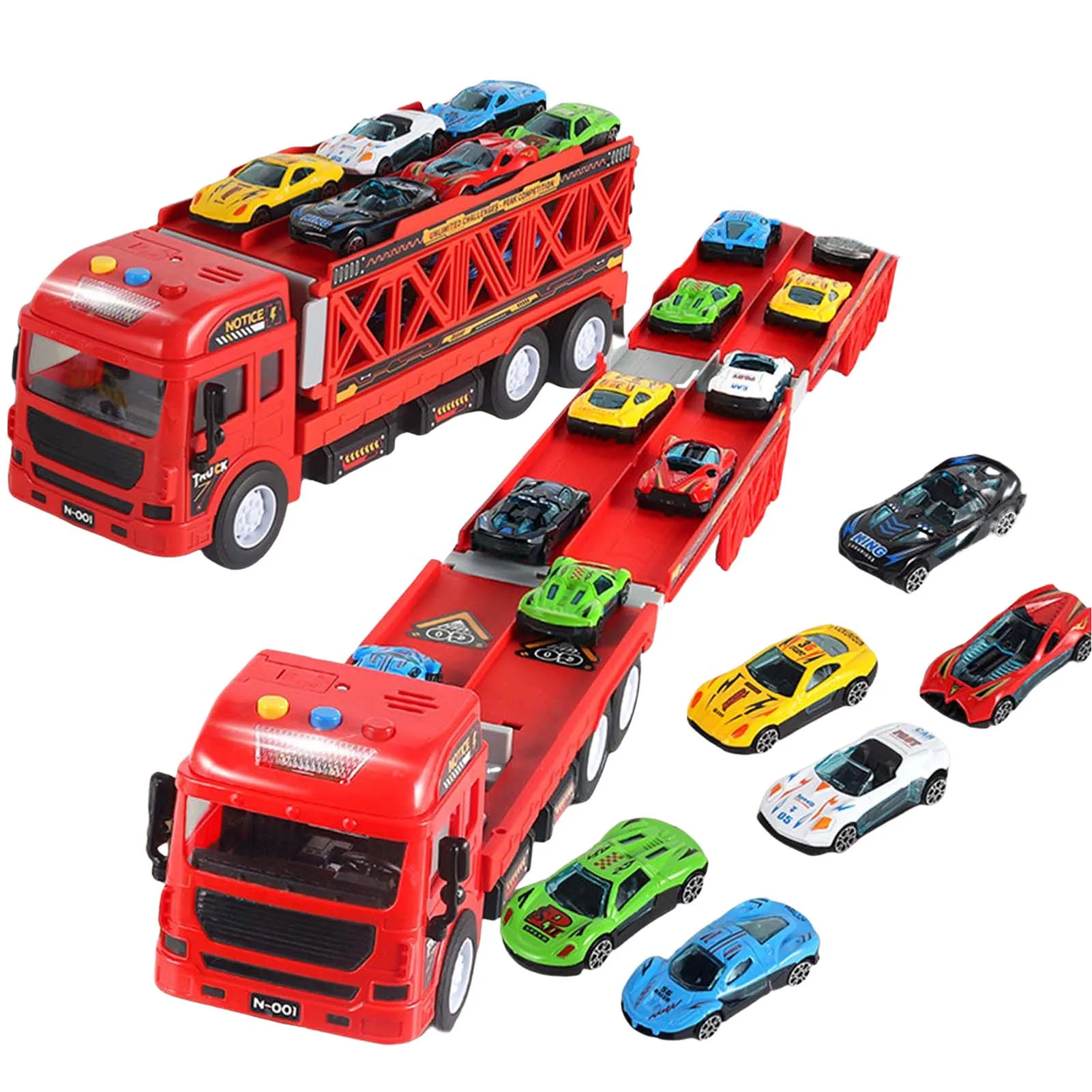 Children's Deformed Ejection Car Toys Creative Press Ejection Mini Car Toys Big Truck Toys for Kids Birthday Children's Day