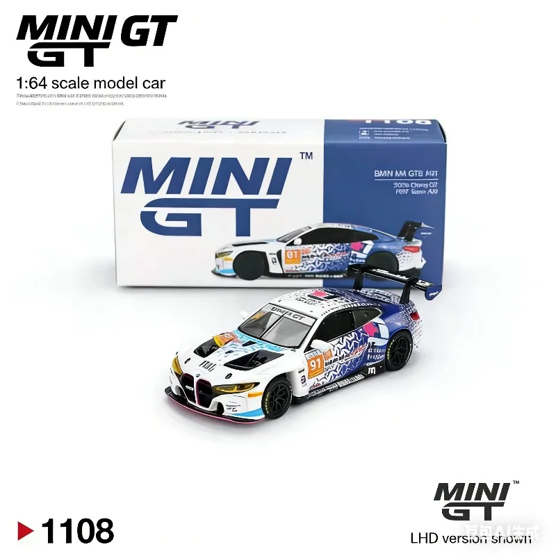 mini-gt-1-64-1108-bmw-m4-gt3-91-modellino-di-auto-realistico-in-lega-pressata-regalo-per-ragazzi-articolo-da-collezione