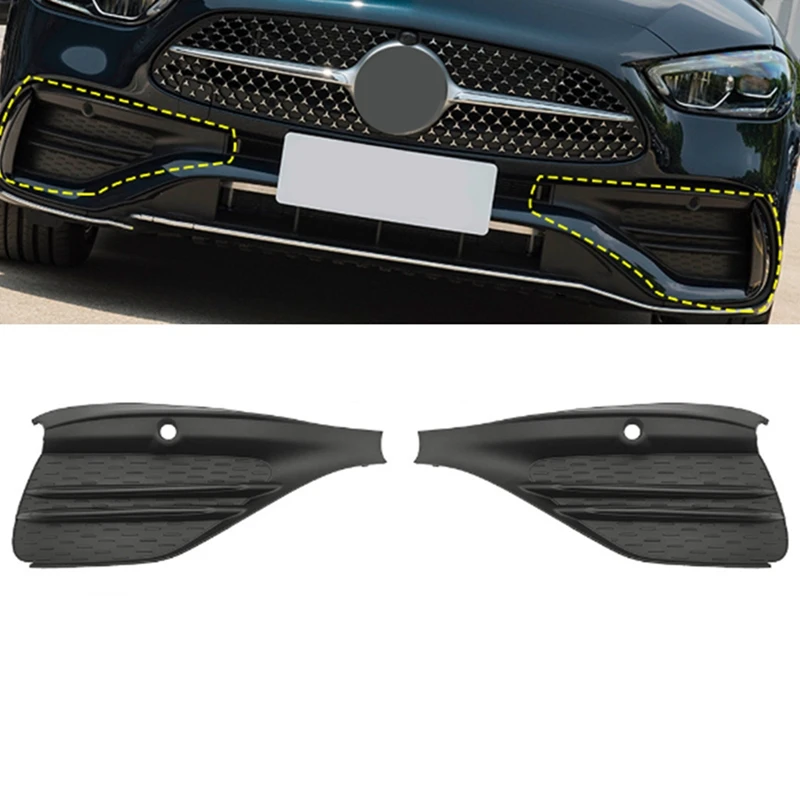 

Car Front Bumper Ventilation Grille Fog Light Grille Trim Cover 2068854105 2068854205 For Mercedes-Benz W206 2021-2024