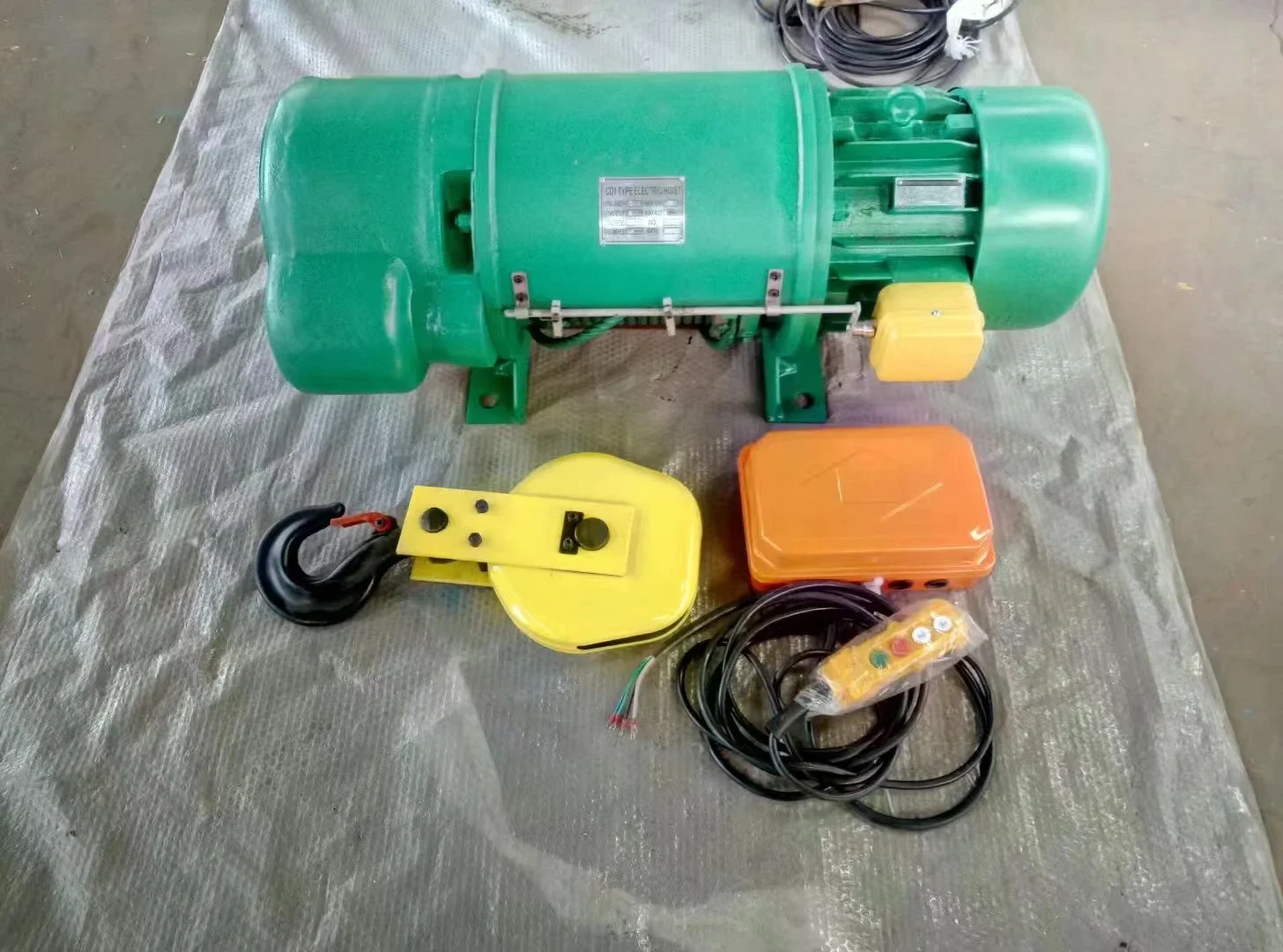 CD1 Type 1Ton 9M Electric Hoist Price Single Beam Girder Travelling Motorized Trolley Monorail Rope Lifting Hoist