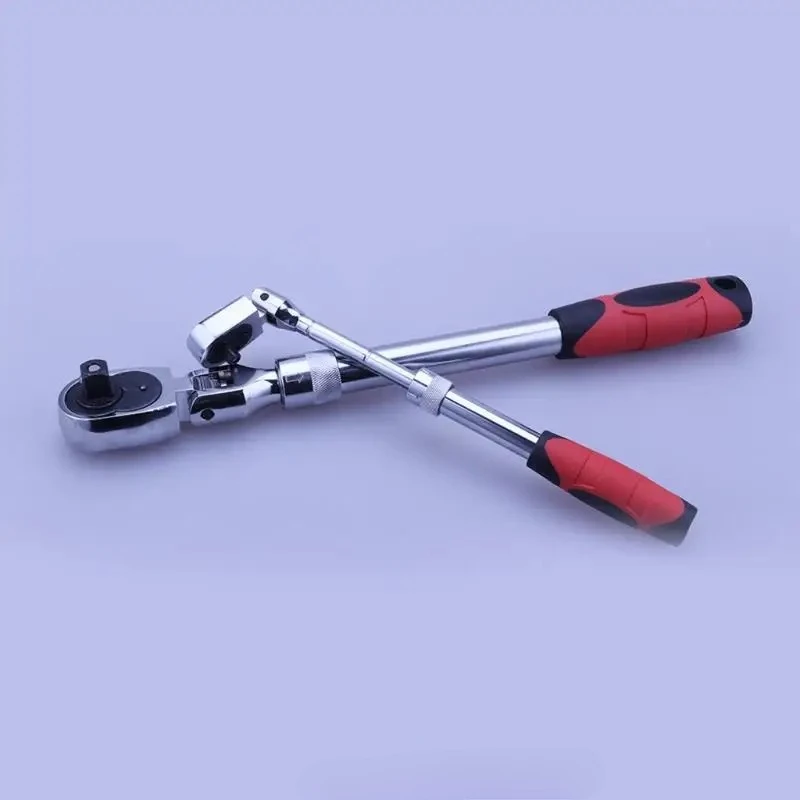 1/4 3/8 & 1/2-Inch Drives Carbon Steel Auto Mechanics/Confined  72-Tooth Extendable Flex-Head Ratchet Wrench