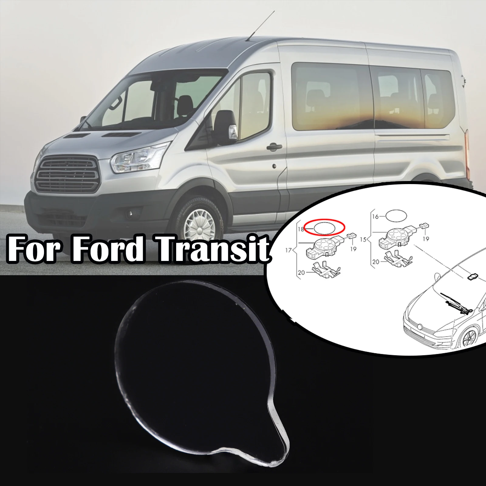 

Rain Light Sensor Gel Pad For Ford Transit Tourneo Adhesive Film Silicone Cushion Windscreen Chip Repair Kit MultiPurpose Tape