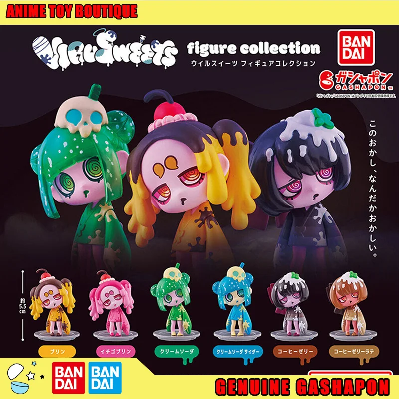 Bandai Genuine VIRUSWTTES Action Figure Collection Pudding Cherry Strawberry Man Gashapon Holiday Gifts Ornament Original