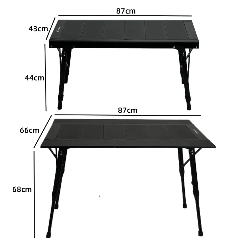 Tryhomy-Table élévatrice de camping en alliage d\'aluminium IGT, poignées de barbecue amovibles, table multifonctionnelle, table de pique-nique