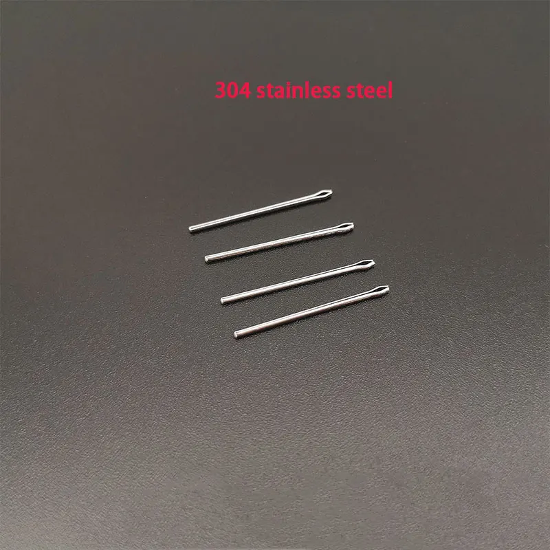 100PCS Dia 0.9mm 304 Stainless Steel Watch Band Link Pins Single Head Watch Band Steel Strap Repairing Accessory