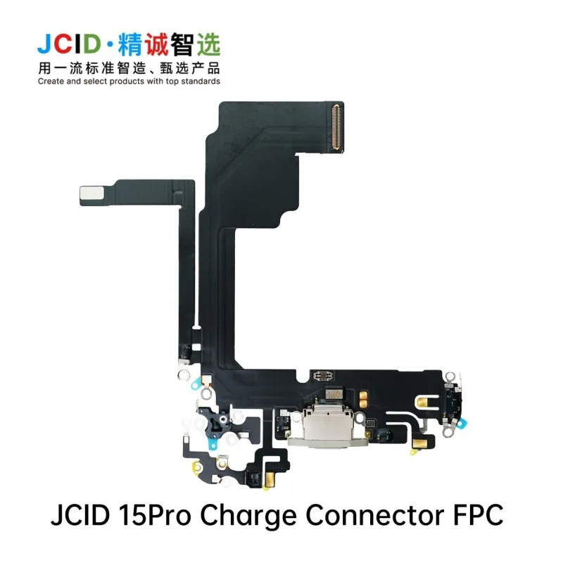 JCID OEM 프리미엄 품질 충전 포트 플렉스 블랙 케이블 도크 충전 커넥터 FPC 아이폰 16 15 14 13 12 프로 맥스 예비 부품
