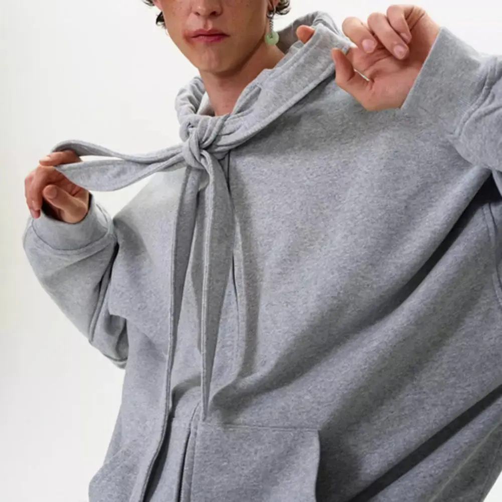 

For Daily Wear Black Mens Hooded Sweatshirt Hooded Sweatshirt For Men Fashion Vintage Style Sweatshirt Slight Stretch Fabric