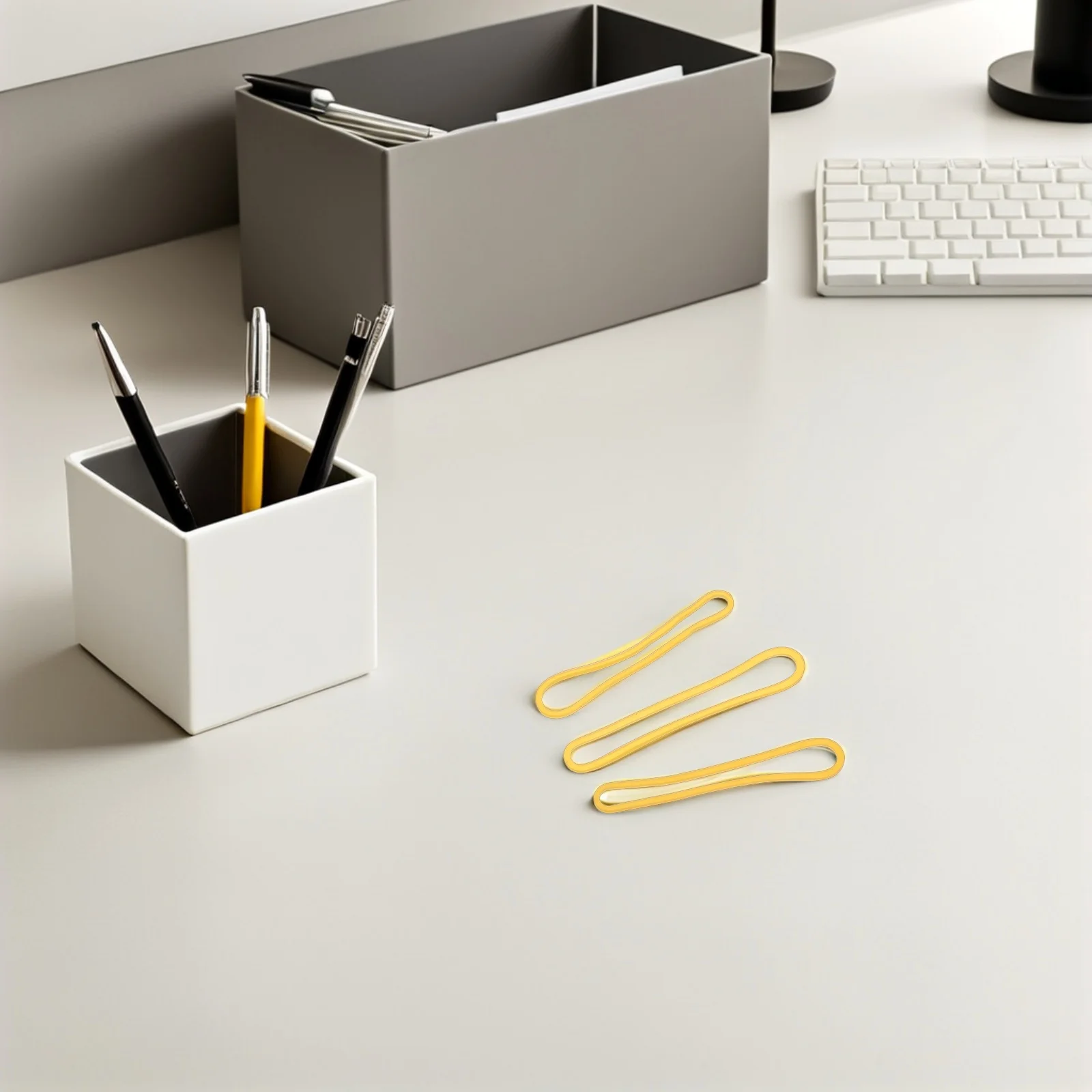 500pcs Rubber Bands Yellow Thick Elastic Bands For Office School Home Heavy Duty File Folder Money Wrappers Reusable