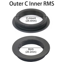 1pcs  CS C-RMS/RMS-C CS Adapter Ring C to RMS Mounting Thread Ring Adapter All Metal RMS to C-mount for USB Camera Objective Len