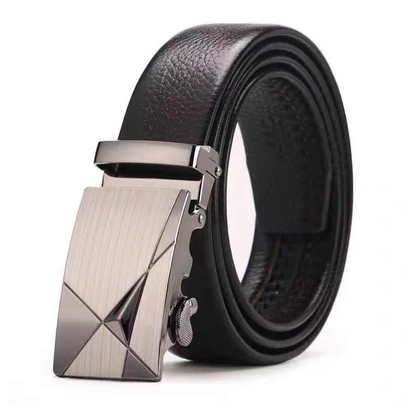 Cinturón de hombre de negocios a la moda, cinturón de marca de lujo auténtico, cinturón con hebilla de metal, cinturón suave de cuero PU de alta calidad con pantalones cargo y vaqueros